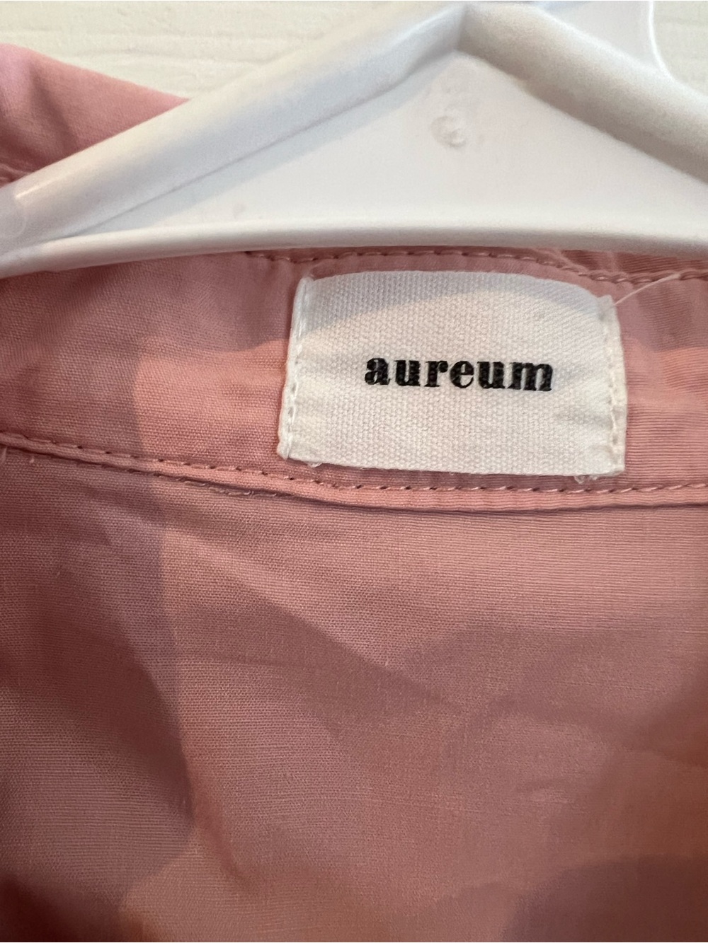 AUREUM Pink Puff Sleeve Tiered Shirt Dress with Black Trim - Picture 3 of 5